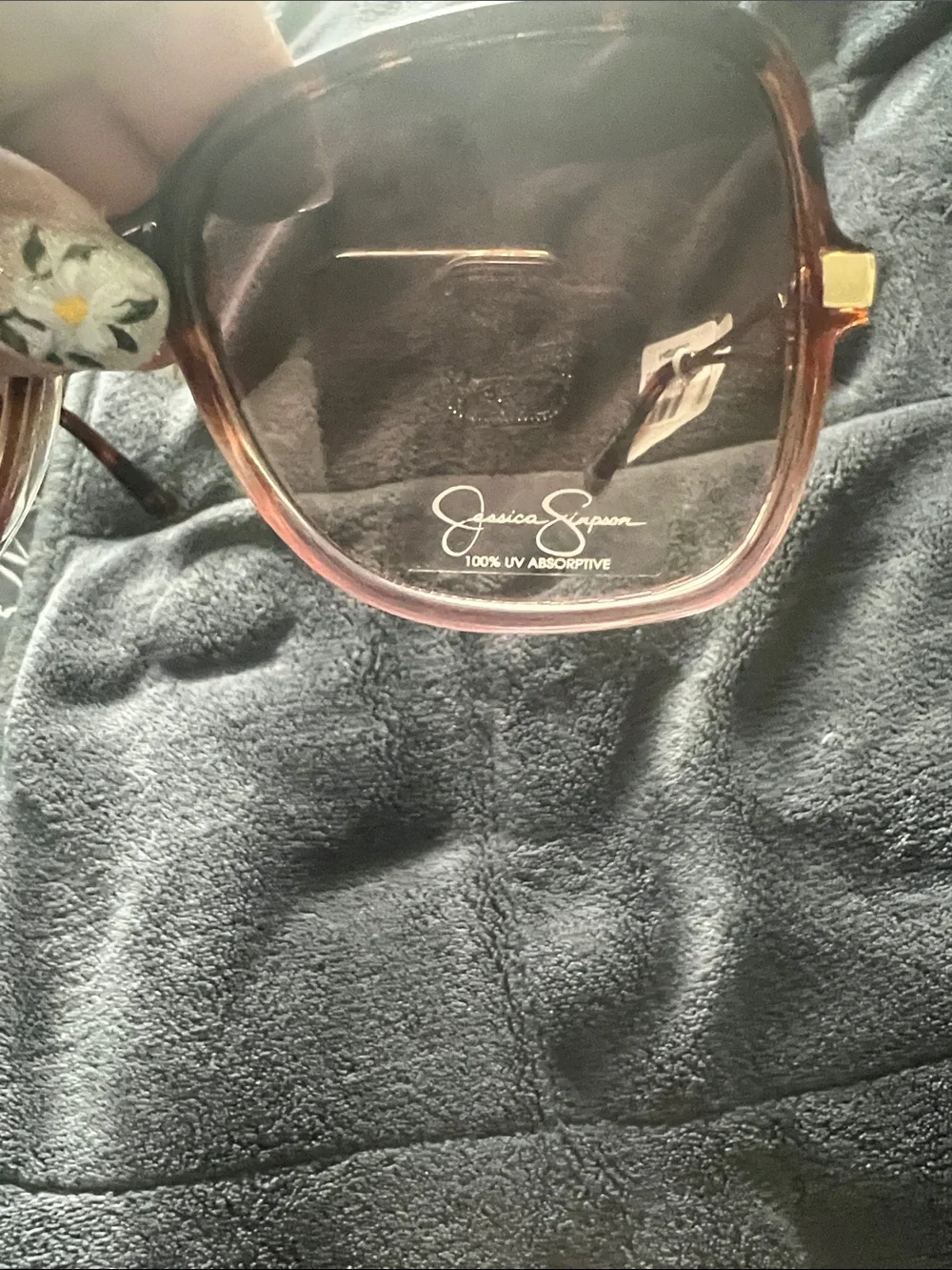Jessica Simpson Brown Tortoise Gradient Oversized Women's Sunglasses
